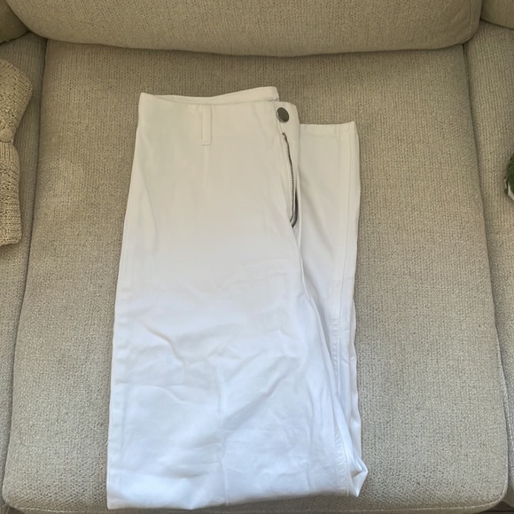 ZARA - Cropped Wide Leg White Jeans - Picture 3 of 5